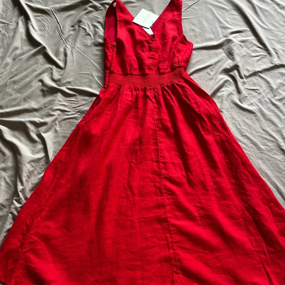 Cynthia Rowley Vibrant Red Midi Dress - Picture 2 of 5